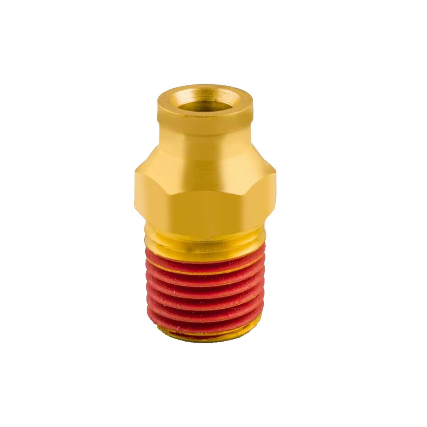 Push-In To Connect Brass Air Male Fitting Straight Connector - 10 Pieces