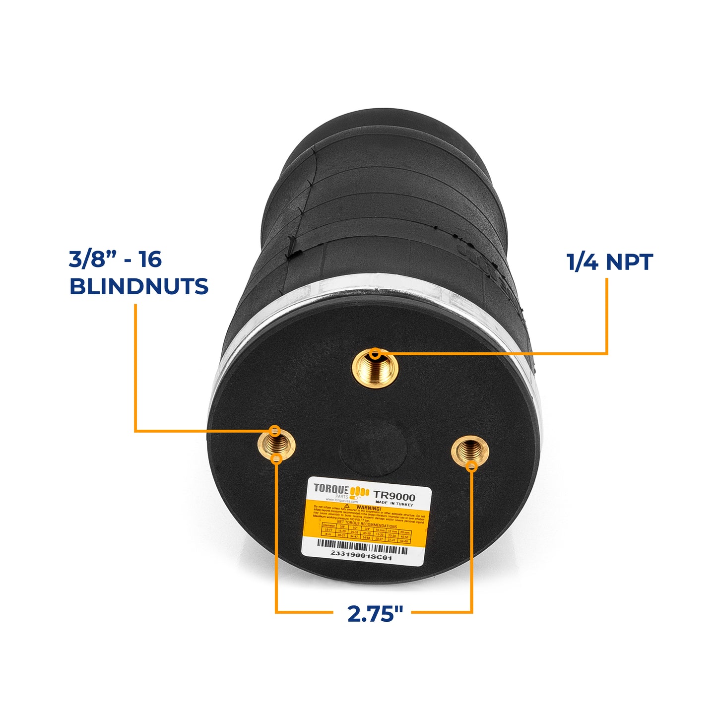 Air Spring Airbag Replacement (Replaces Firestone 9000)